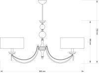 Подвесная люстра Kutek Zaffiro ZAF-ZW-2 (P/A)