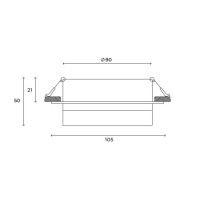 Встраиваемый светильник Hesby Lighting Nimbus HSBL_0130