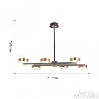 Люстра на штанге Arte Milano 271279/6L NI/GD