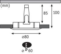 Встраиваемый светодиодный светильник Paulmann Qual EBL Led 93853