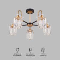 Люстра на штанге Eurosvet 70090/5 черный Smart a045144