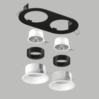 Встраиваемый светильник Lightstar Domino (214657+214606+214606+214007+214007) D6570606BMOD