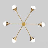 Люстра на штанге Eurosvet 60168/6 латунь Smart a068272