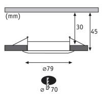 Встраиваемый светодиодный светильник Paulmann Premium Line Coin 92827