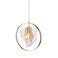 Подвесной светильник DeLight Collection Cowley P60669-1 gold/clear