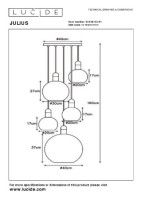 Каскадная люстра Lucide Julius 34438/05/61