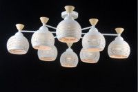 Люстра на штанге Natali Kovaltseva STUTTGART 81052-8C MATT WHITE