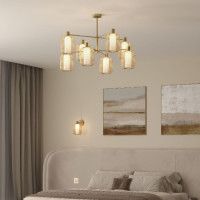 Люстра на штанге Eurosvet Voile 30192/8 золото a069159