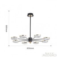 Люстра на штанге Arte Milano Ferrara 277499/8 BK/GD