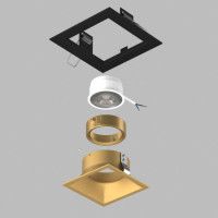 Встраиваемый светильник Lightstar Domino (214517+214503+214003) D51703GMOD