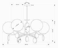 Подвесная люстра Kutek Dimaro DIM-ZW-6(Z)
