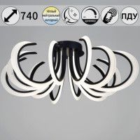 Потолочная люстра Reluce 74390-0.3-6+6 black