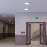 Потолочный светильник Arlight IM-QUADRO-EMERGENCY-3H-S175x175-19W Warm3000 (BK, 120 deg, 230V) 040928