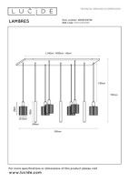 Подвесной светильник Lucide Lambres 45410/09/30