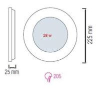 Встраиваемый светодиодный светильник Horoz Slim-15 15W 6400K 056-003-0015 HRZ33002856