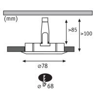 Встраиваемый светодиодный светильник Paulmann Nova 93627