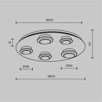 Потолочная люстра Maytoni Pharao MOD361CL-L58BS3K