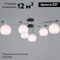 Потолочная люстра Illumico IL0638-6CSQ-24 CR BK LIBRA
