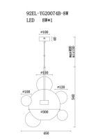 Подвесной светильник Garda Decor 92EL-YG20074B-8W