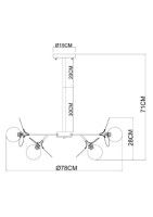Люстра на штанге Arte Lamp Peacock A1369SP-10GY