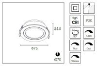 Встраиваемый светильник Delight Collection DA8303DR