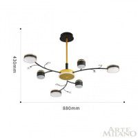 Люстра на штанге Arte Milano Ferrara 276240/6+1 BK/GD