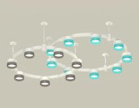 Комплект подвесного светильника Ambrella Light Techno Ring XR92211200 (A9221, A9226, C9241, C9236, N8488, N8484)