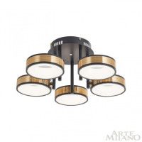 Потолочная люстра Arte Milano 271040/5R BK/GD
