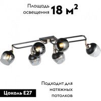 Потолочная люстра IMEX MD.19311-6-S-BK+FGD