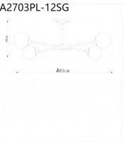 Люстра на штанге ARTE Lamp A2703PL-12SG