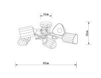 Потолочная люстра Arte Lamp Glamore A5076PL-5BK