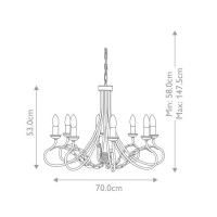 Подвесная люстра Elstead Lighting OV8-BLK-GOLD
