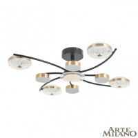 Потолочная люстра Arte Milano Ferrara 279169/4+4 BK/GD