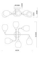 Потолочная люстра Arte Lamp Andrea A8141PL-6BK