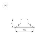 Встраиваемый светильник Arlight IM-Storm-R145-15W Day4000-MIX 032432