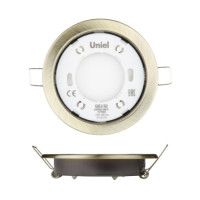 Встраиваемый светильник (UL-00005056) Uniel GX53/H2 Antique Brass 10 Prom