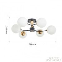 Потолочная люстра Arte Milano Neapolis 276808/6 BK/GD