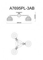 Потолочная люстра Arte Lamp Malina A7695PL-3AB
