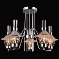 Люстра на штанге Natali Kovaltseva ALABARDA 75055/5C CHROME