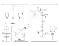 Люстра на штанге Ambrella Light High Light Classic LH72371