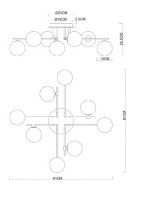 Потолочная люстра Arte Lamp Gemini A2243PL-8BK