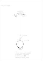 Подвесной светильник iLamp Cento 9571P/1-D300 BR-WH