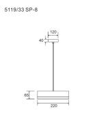 Подвесной светильник Divinare Vaso 5119/33 SP-8