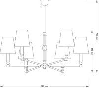 Люстра на штанге Kutek Tamara TAM-ZW-6(Z/A)
