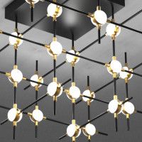 Потолочная люстра DeLight Collection Molecular MX18001067-36A black/gold