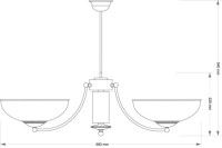 Подвесная люстра Kutek N N-ZW-2 (P)