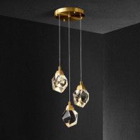 Подвесной светильник Delight Collection Crystal rock II 9701P/3R brass