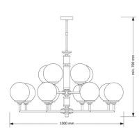 Подвесная люстра Kutek Mood Artu Glass ART-ZW-10 (P) G