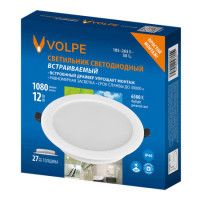 Встраиваемый светильник Volpe ULM-Q237 12W/6500K WHITE UL-00013162