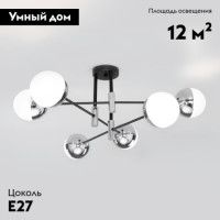 Потолочная люстра Eurosvet Nuvola 70129/6 хром Smart a057081